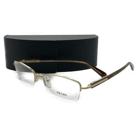 prada metal frame eyeglasses|Prada semi rimless eyeglasses.